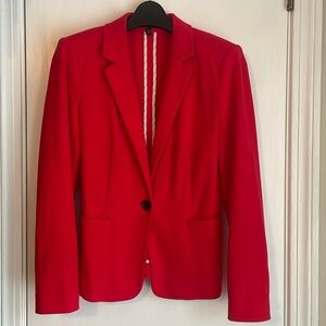 Express Notch Collar One Button Red Knit Blazer XS